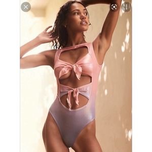Free People Normaillot Shiny Ombre Icon One Piece Swimsuit Size Small